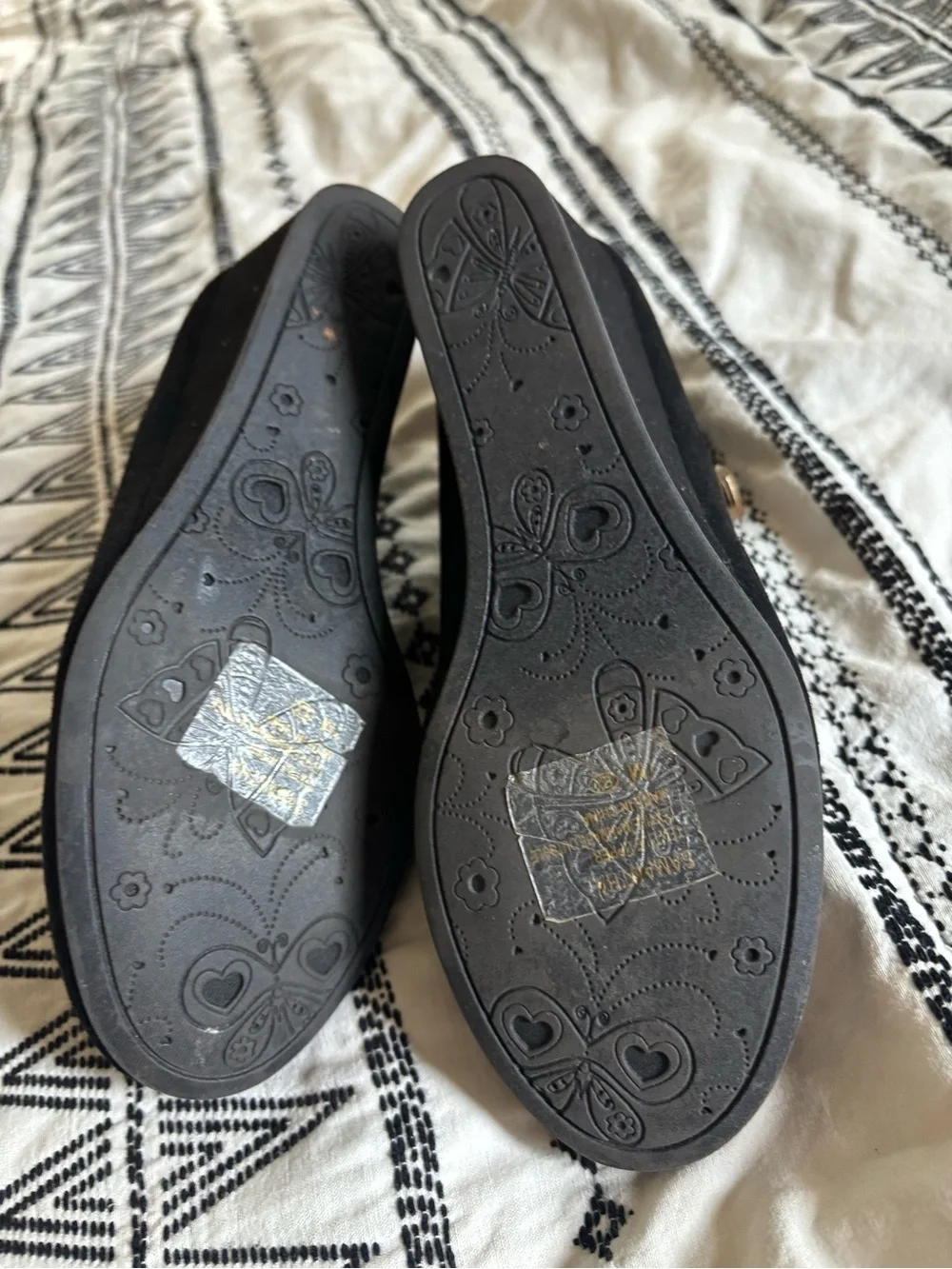 Girls Jellypop Black Ankle-Strap Wedge Dress Shoes NWOT size 1